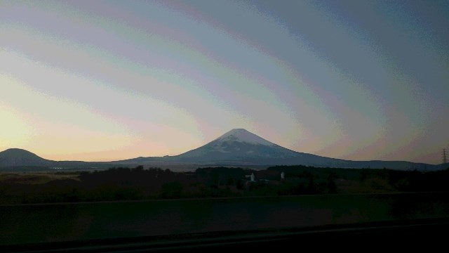 すみこさんが車中から撮影した富士山の写真