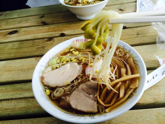 冬の小野川温泉のランチなら　豆もやしラーメン♪