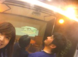 15秒間隔でミストが噴射されるシェードを発見しすみれガーデンにあったらなーと興奮するあやこ（笑）