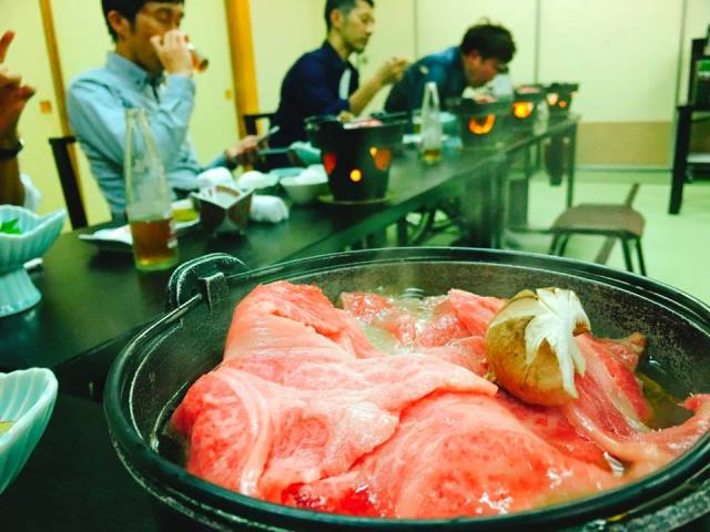 米沢牛のすき焼美味しかったなー