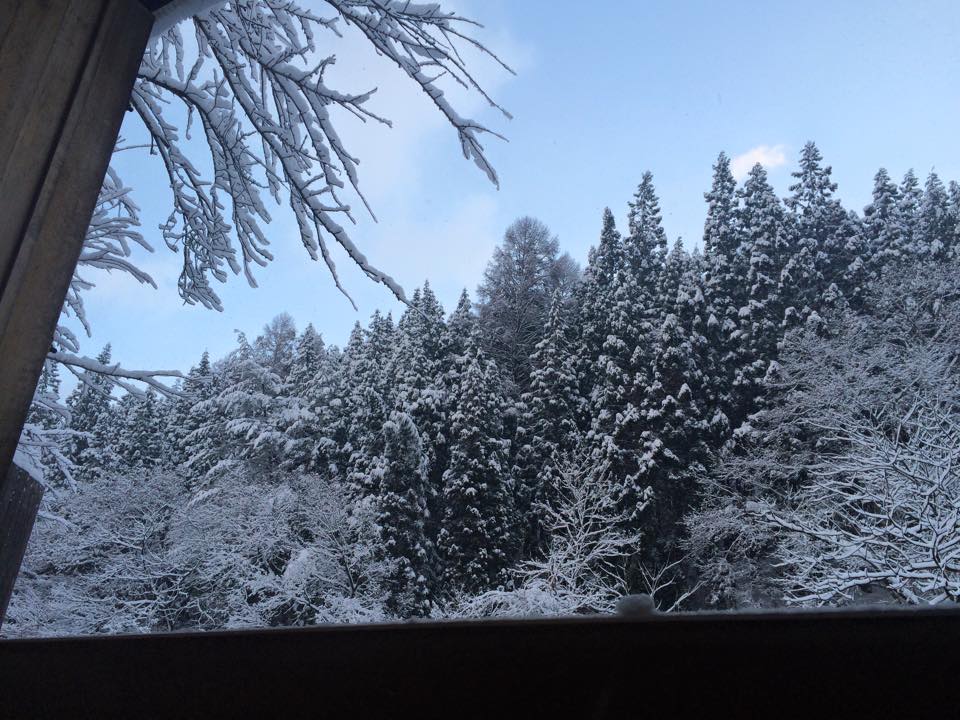 貸切露天風呂からの空の眺めは気持ちいいね。