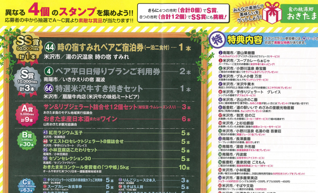 夏のおきたま食の銘店スタンプラリー2016はじまりました～♪ーお客様の夏の楽しみー